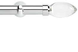Neo Premium 28mm Eyelet Pole Chrome Cup Clear Teardrop