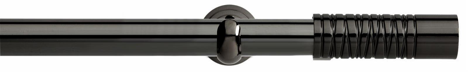 Neo Premium 28mm Eyelet Pole Black Nickel Cup Wired Barrel