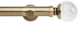 Neo Premium 35mm Eyelet Pole Spun Brass Clear Ball