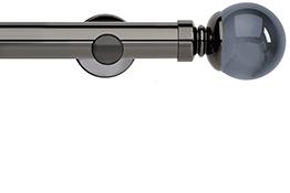 Neo Premium 35mm Eyelet Pole Black Nickel Smoke Grey Ball