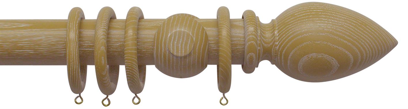 Jones Oakham 50mm Handcrafted Wood Pole Honey, Cone
