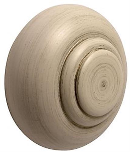 Modern Country Button Finial 45mm, 55mm, Brushed Cream