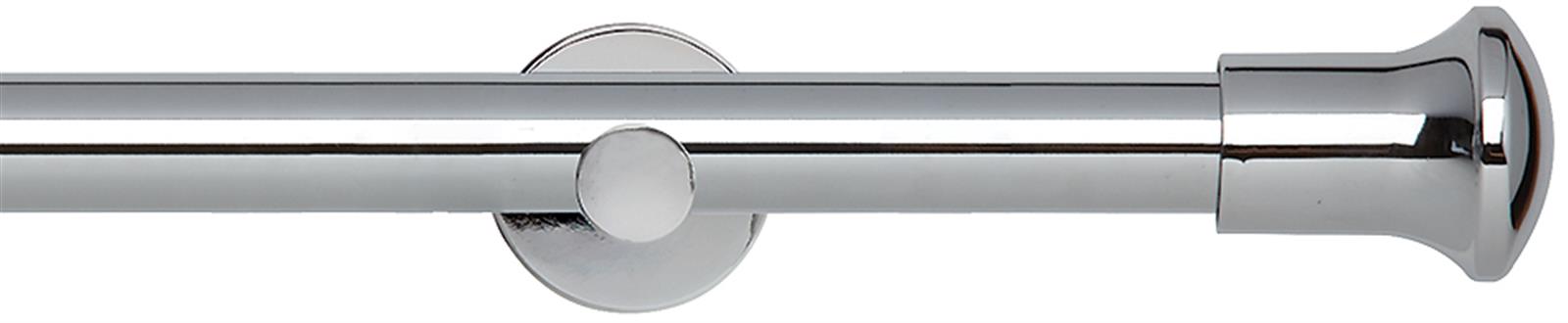 Neo 28mm Eyelet Pole Chrome Cylinder Trumpet