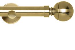 Neo 28mm Eyelet Pole Spun Brass Cylinder Ball