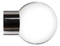 Jones Strand 35mm Pole Finial Only Black Nickel, Acrylic Ball