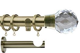 Jones Quartz 28mm Contemporary Pole, Antique Brass 