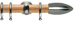 Neo 28mm Oak Wood Pole, Stainless Steel Cup, Bullet