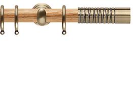 Neo 28mm Oak Wood Pole, Spun Brass Cup, Wired Barrel