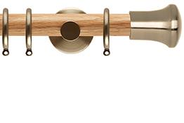 Neo 28mm Oak Wood Pole, Spun Brass, Trumpet