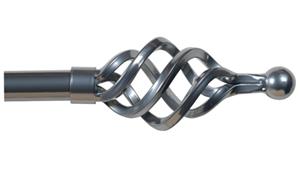 Cameron Fuller 32mm Metal Curtain Pole Chrome Cage