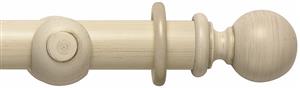 Modern Country 45mm, 55mm Pole, Brushed Cream, Ball Finial
