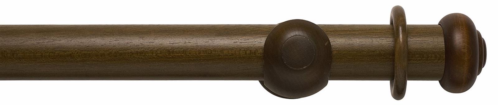 Modern Country 45mm, 55mm Pole, Dark Oak, Button Finial