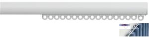Silent Gliss 6840 Curtain Track White with Wave Heading