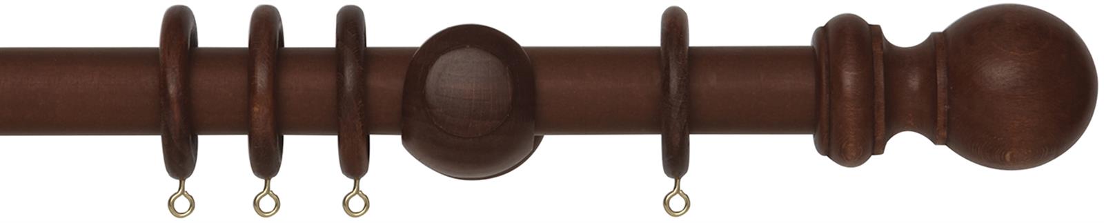 Woodline 28mm 35mm Curtain Pole Rosewood