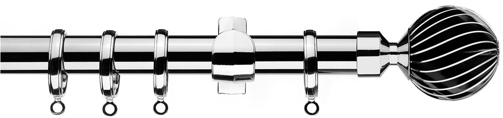 Integra Inspired Lustra 28mm Pole Curvatura Chrome Zara Ball