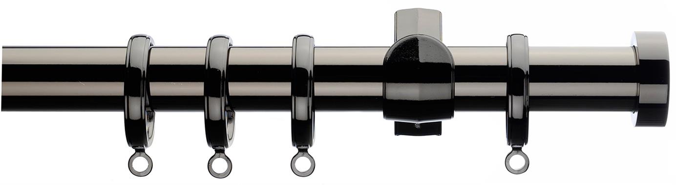 Integra Inspired Lustra 28mm Pole Curvatura Black Nickel, Ronda