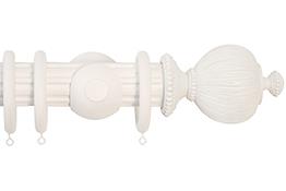 Jones Florentine 50mm Fluted Pole, Cup, Cotton, Pleated Ball
