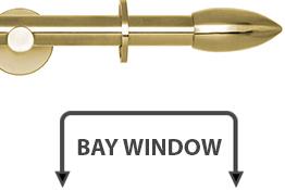 Neo 19mm Bay Window Pole Spun Brass Bullet