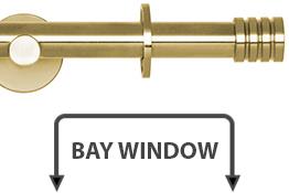 Neo 19mm Bay Window Pole Spun Brass Stud