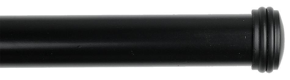 Byron Floral Romantics 35mm 45mm 55mm Pole Jet Black Endcap