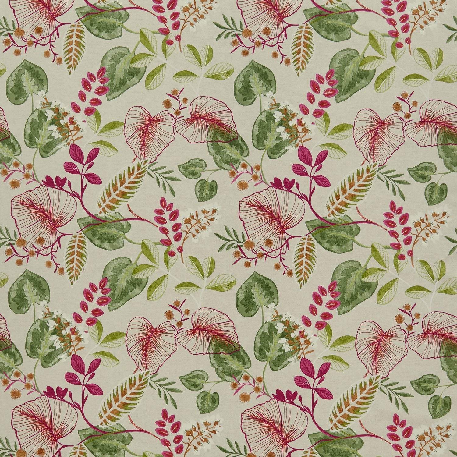 Iliv Interior Textiles Rainforest, Fandango Cassis Fabric – Just Poles