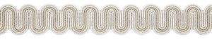 Hallis Antoinette Serpentine Scroll Braid Trimming Ivory