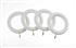 Universal 35mm Wood Curtain Pole Rings, White