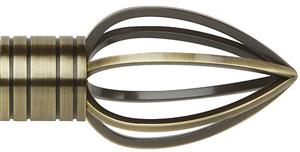 Galleria Metals 50mm Finial Burnished Brass Caged Spear