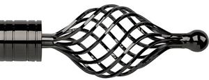 Galleria Metals 50mm Finial Black Nickel Twisted Cage