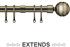 Speedy 16mm-19mm Extendable Pole Antique Brass, Sliced Ball