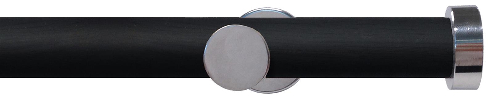 Swish Soho 28mm Metal Woodgrain Eyelet Pole Vamp Chrome