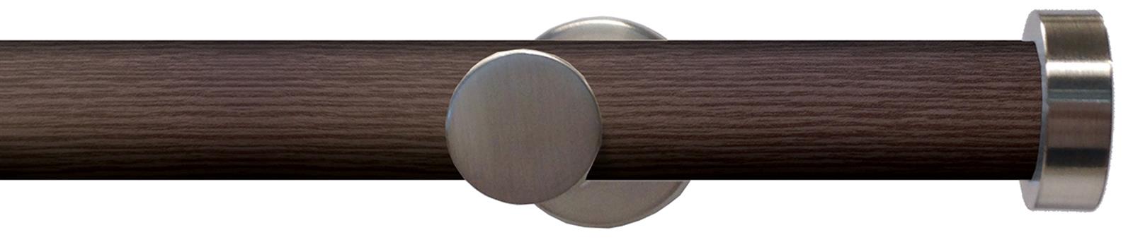 Swish Soho 28mm Metal Woodgrain Eyelet Pole Funk Satin Steel
