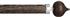 Byron Halo Wood 35mm 45mm 55mm Pole, Smoked Oak, Chrome Stellar