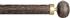 Byron Halo Wood 35mm 45mm 55mm Pole, Smoked Oak, Brass Orion