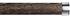 Byron Halo Wood 35mm 45mm 55mm Pole, Smoked Oak, Chrome Endcap