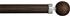 Byron Halo Wood 35mm 45mm 55mm Pole, Toasted Oak, Chrome Globus