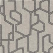 Clarke & Clarke Exotica Labyrinth Charcoal Fabric