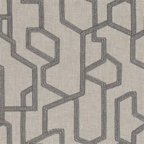 Clarke & Clarke Exotica Labyrinth Charcoal Fabric