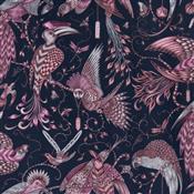 Clarke & Clarke Animalia Audubon Pink Velvet Fabric