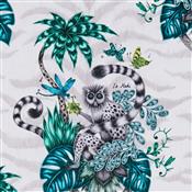 Clarke & Clarke Animalia Lemur Jungle Fabric
