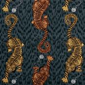Clarke & Clarke Animalia Tigris Flame Fabric