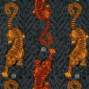 Clarke & Clarke Animalia Tigris Flame Velvet Fabric