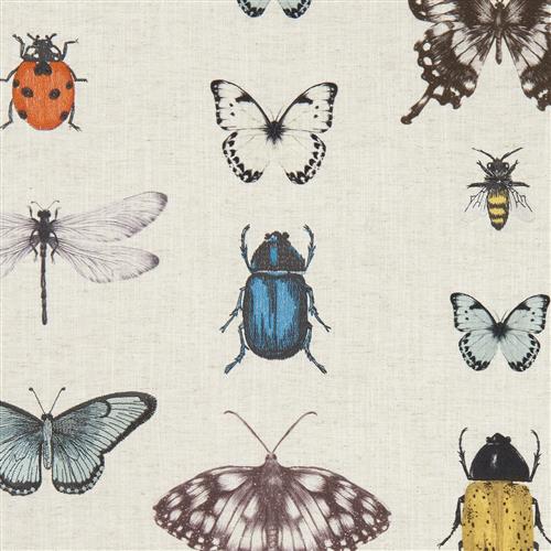 Clarke & Clarke Botanica Papilio Mineral_Linen Fabric