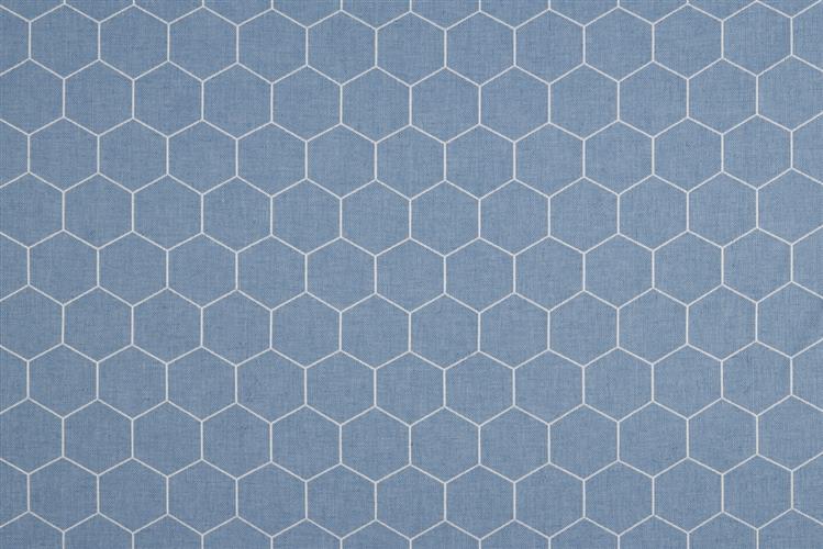 Beaumont Textiles Sherwood Beehive Sky Blue Fabric