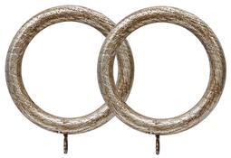 Ashbridge 45mm Wooden Pole Rings, Baroque Silver