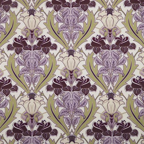 Iliv Art Deco Acanthus Berry Fabric