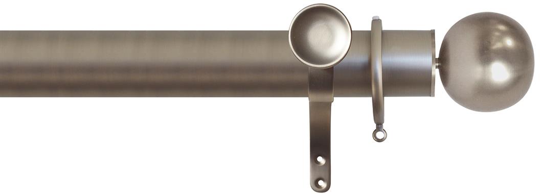 Jones Esquire 50mm Pole Brushed Nickel, Sphere