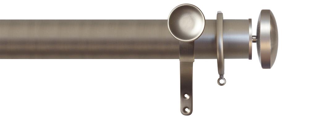 Jones Esquire 50mm Pole Brushed Nickel, Curved Disc