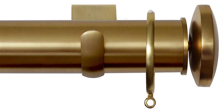 Jones Esquire 50mm Pole Brushed Gold, Square, Curved Disc
