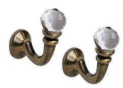 Speedy Crystal Palma Tieback Hook, Antique Brass